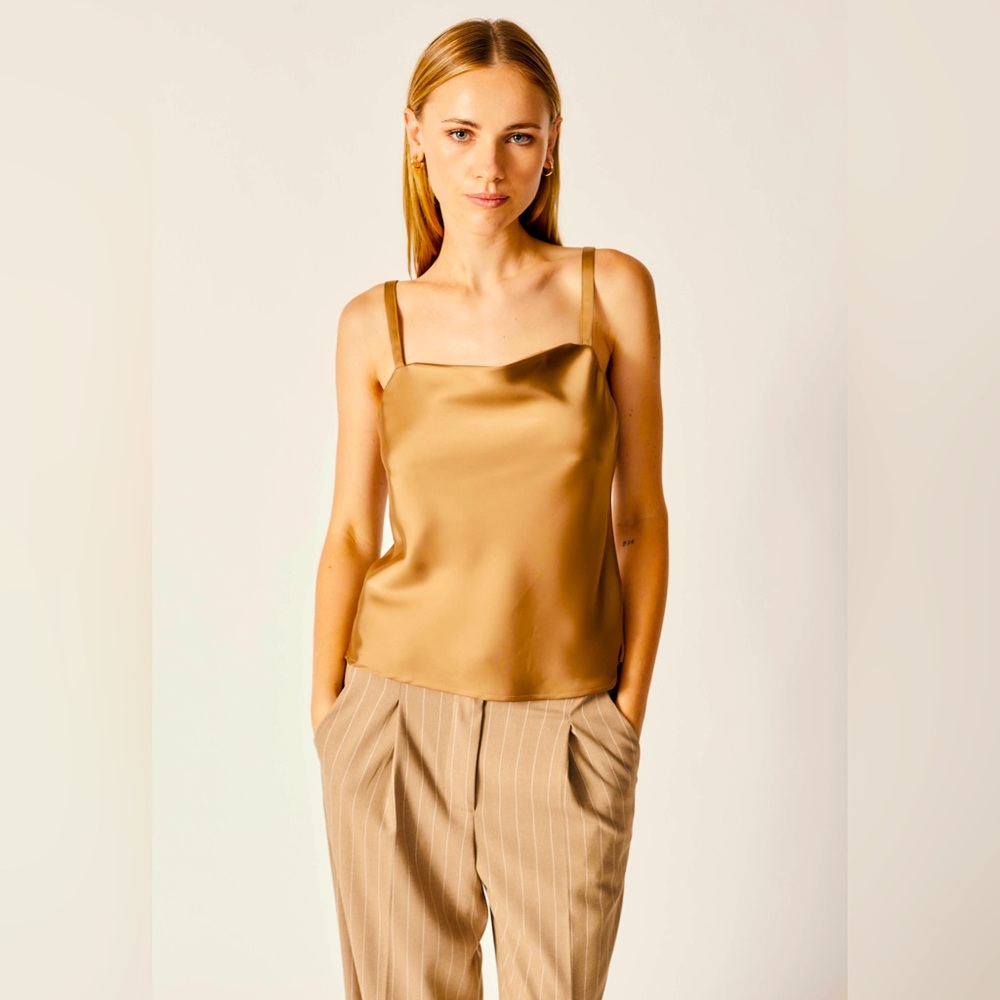 Deluc Gold Sleeveless Camisole Top
